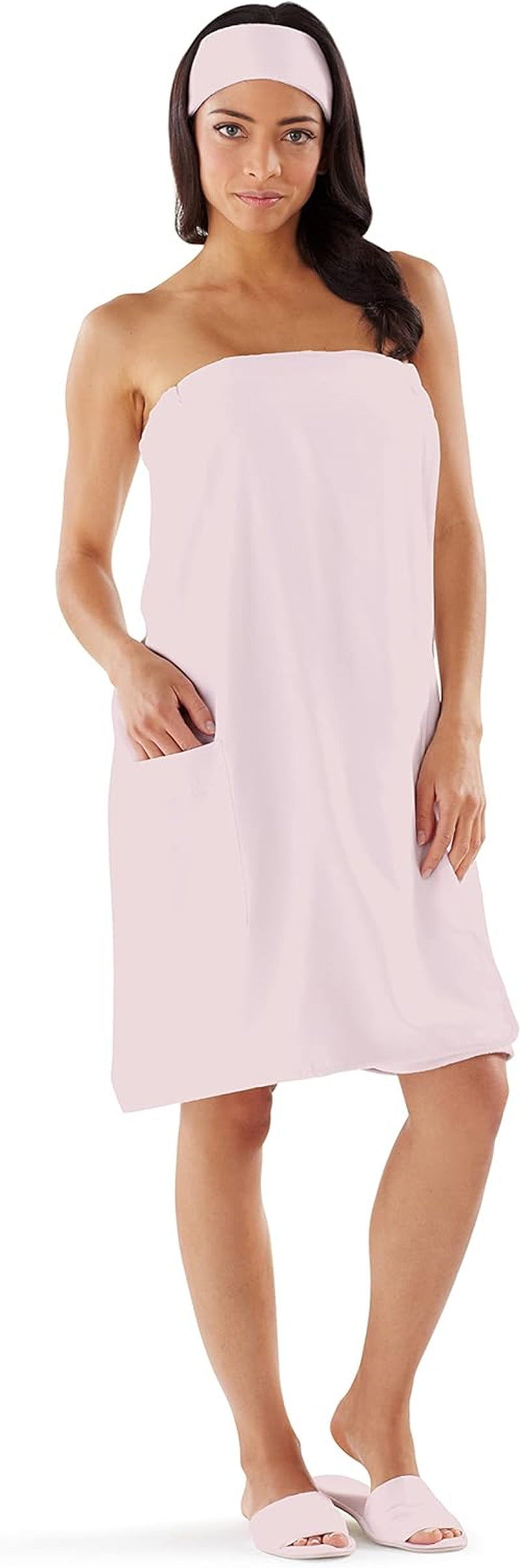 Boca Microfiber Towel Wrap for Women - Spa Wrap Towel Dress for Shower, Bath, Gym, Sauna or Pool - Secure & Adjustable