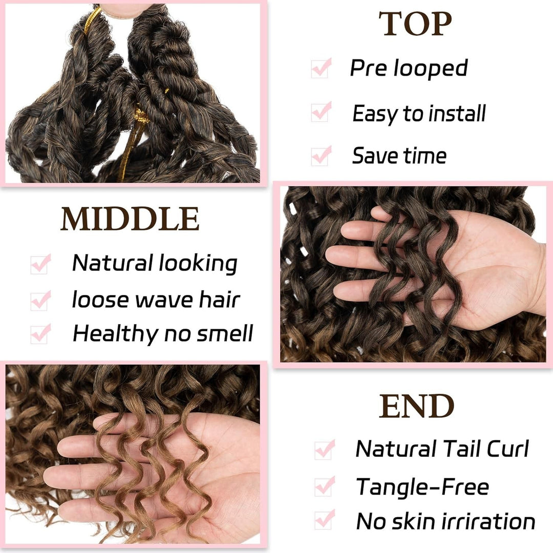 P4TC | 10-Inch Gogo Curl Crochet Hair – Easy-Install Deep Wave