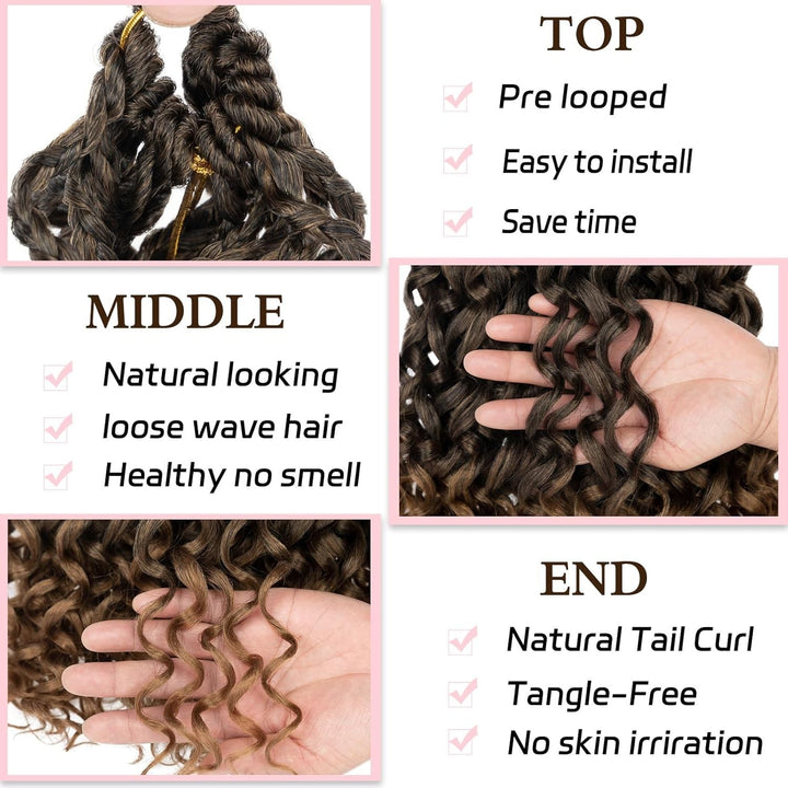 P4TC | 10-Inch Gogo Curl Crochet Hair – Easy-Install Deep Wave