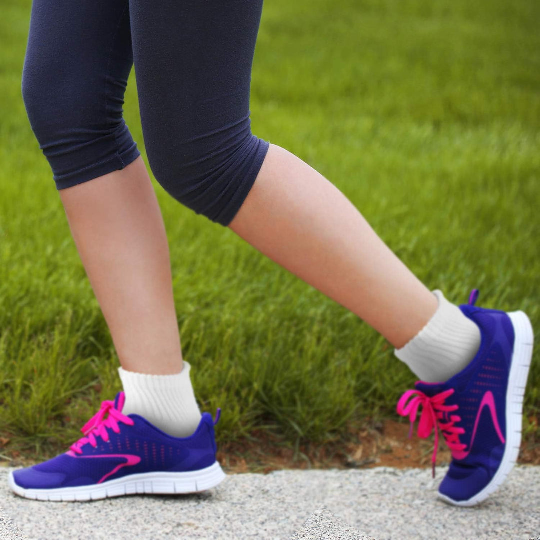 4 Pack Diabetic Circulator Socks Men Women, Non-Binding Extra Wide Ankle Socks, for Edema Ultra Soft 9-11 10-13 13-15