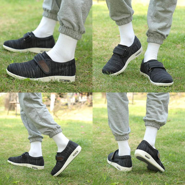 Women'S Extra Wide Shoes with Adjustable Strap Wide Width Sneakers Arthritis Edema Walking Shoes for Elderly Diabetic