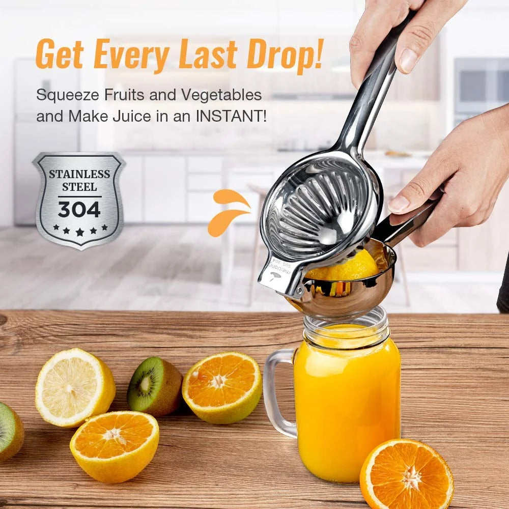 Lemon Squeezer Stainless Steel Hand Press Juicer Manual Citrus for Juicing Lemon ＆ Limes