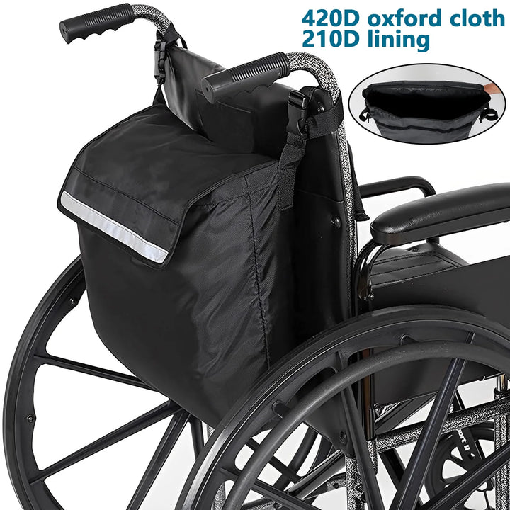 Wheelchair Backpack Bag, Wheelchair Pouch, Backpack for Wheelchair Users, Wheelchair Bags to Hang on Back, Wheelchair Accessories Bag