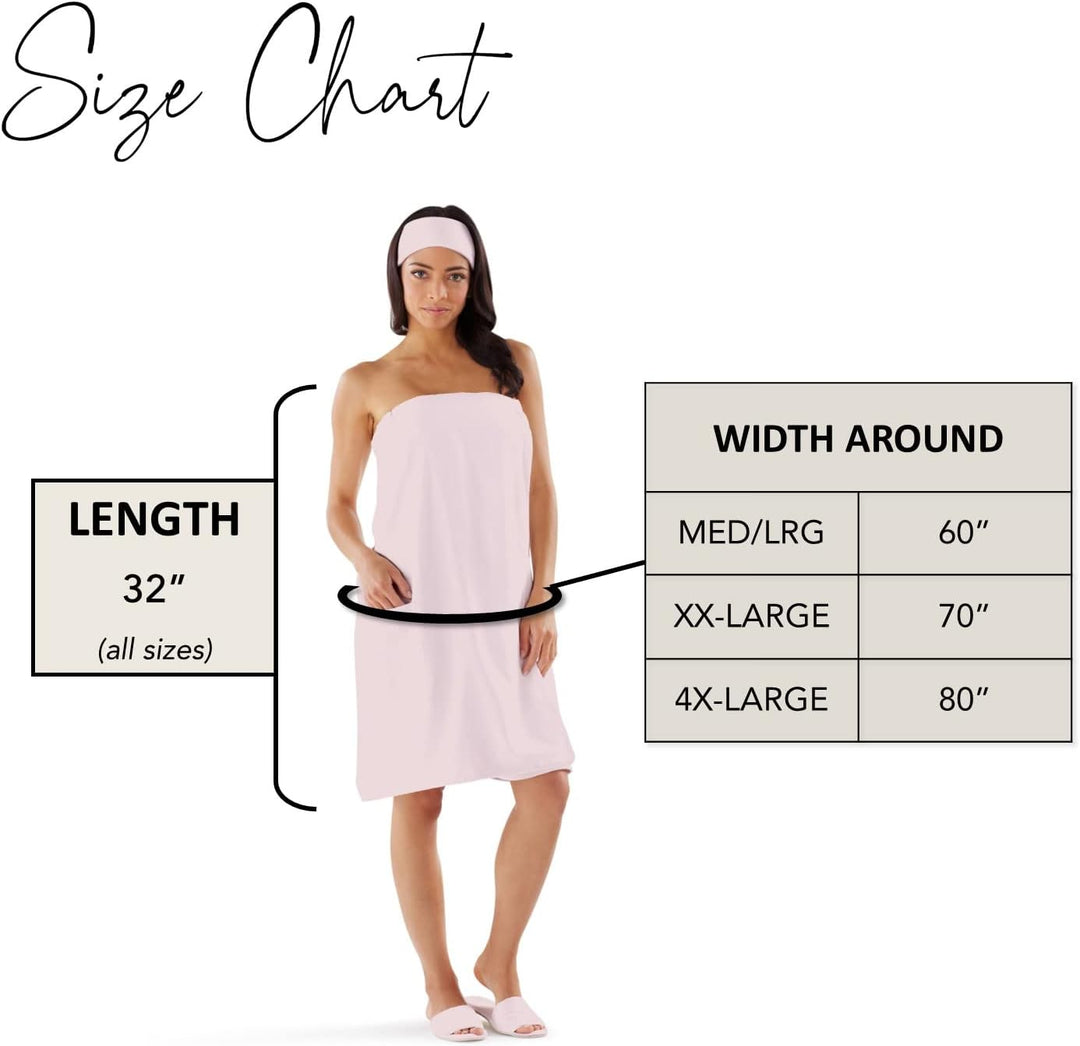 Boca Microfiber Towel Wrap for Women - Spa Wrap Towel Dress for Shower, Bath, Gym, Sauna or Pool - Secure & Adjustable