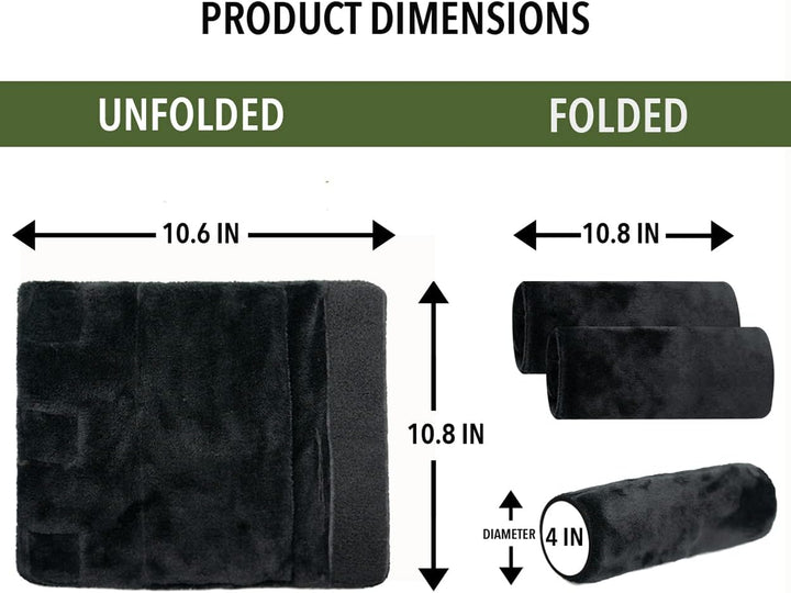 Wheelchair Armrest Pads for Sore Relief - Comfortable Self-Adhesive Foam Cushion Padding for Long-Lasting Use - Padded Wheelchair Arm Rest Covers Suitable for Wheelchairs & Crutches (Black)