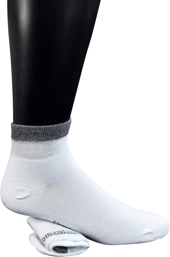 Men'S Diabetic Ankle Socks with Seamless Toe and Non-Binding Top,6 Pairs L Size(10-13)