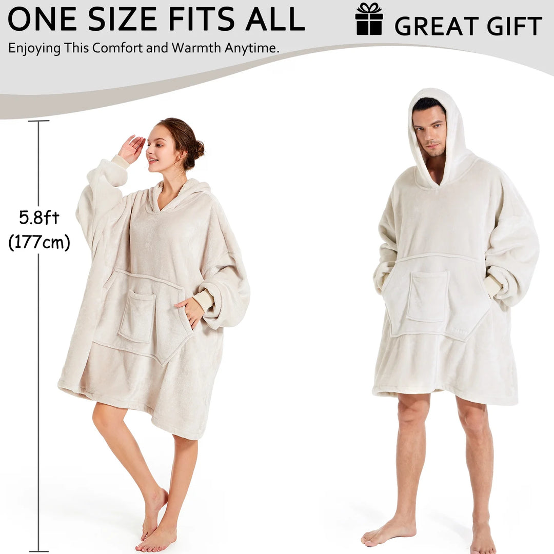 Wearable Blanket Hoodie, Oversized Blanket Hoodie Sweatshirt for Adults Women Men
