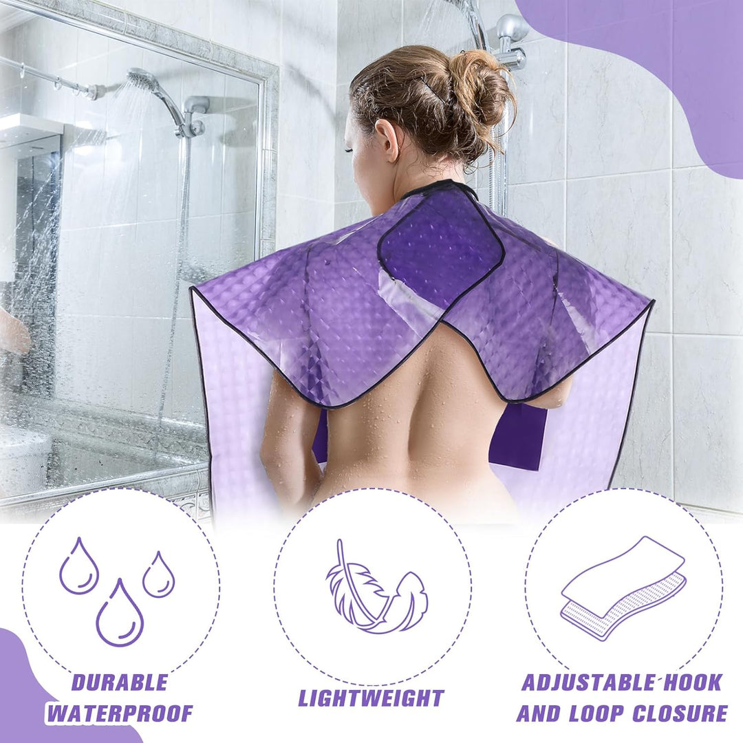 2 Pcs Waterproof Post Surgery Shower Capes Post Mastectomy Must Haves Garment for Mastectomy Chest Shoulder Surgery Recovery Shower Protection