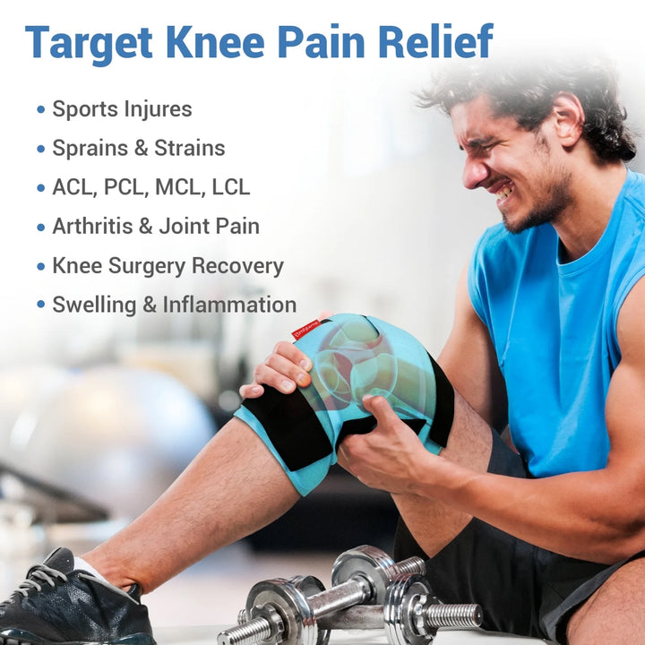 P4TC – Large Reusable Knee Ice Pack | Cold Therapy Wrap for Pain Relief, Swelling & Injuries