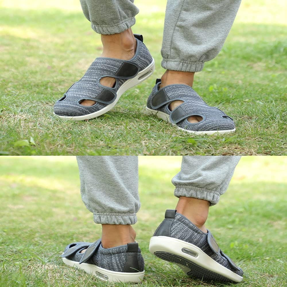 Women'S Diabetic Shoe Walking Shoes Extra Wide Widths Adjustable Sneakers for Elderly Edema Swollen Feet