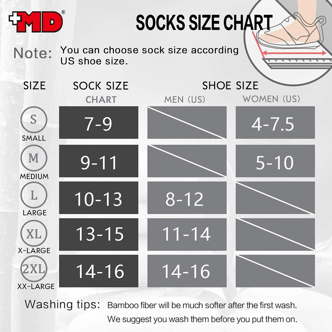 4 Pack Diabetic Circulator Socks Men Women, Non-Binding Extra Wide Ankle Socks, for Edema Ultra Soft 9-11 10-13 13-15
