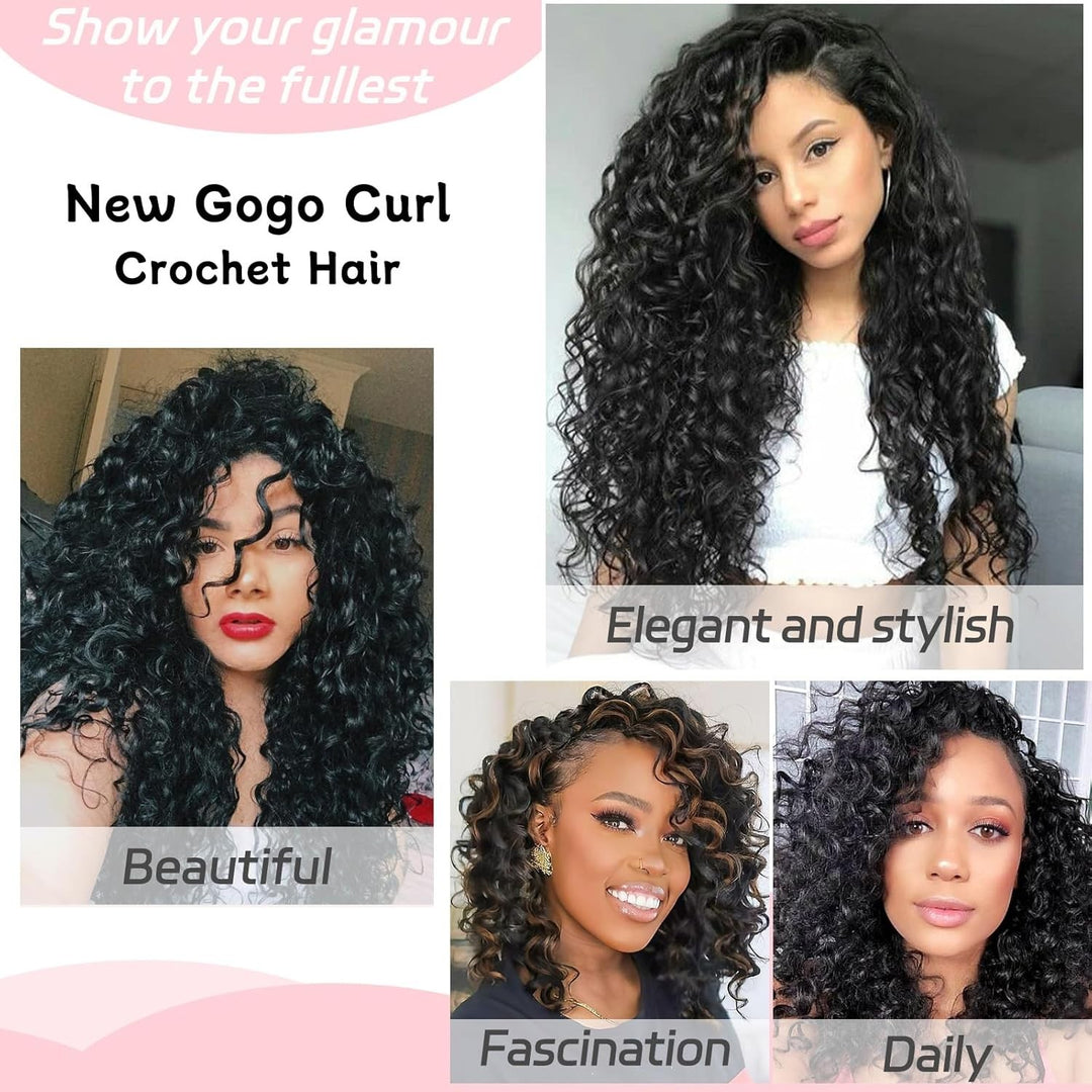 P4TC | 10-Inch Gogo Curl Crochet Hair – Easy-Install Deep Wave