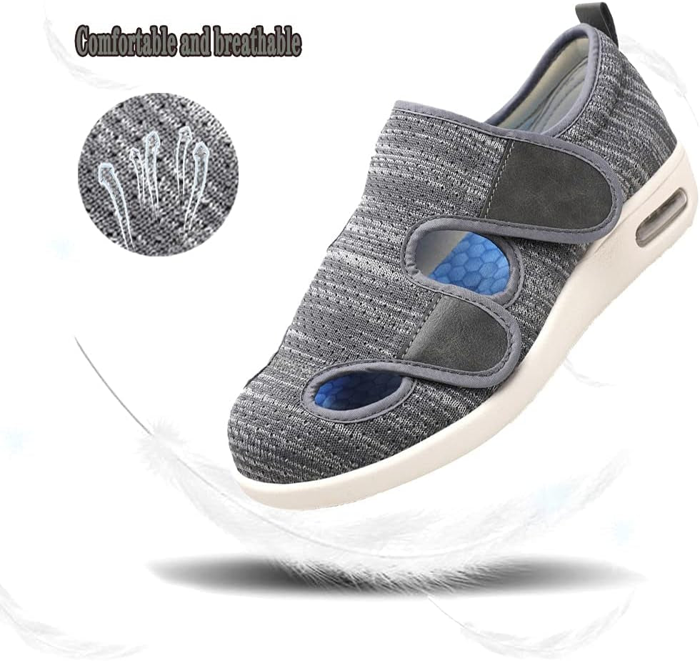 Women'S Diabetic Shoe Walking Shoes Extra Wide Widths Adjustable Sneakers for Elderly Edema Swollen Feet