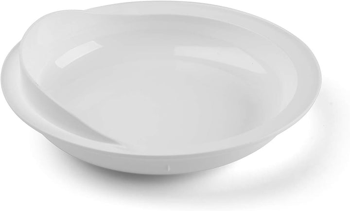 9" Scoop Plate High-Low Adaptive Bowl - 3 Pack - Dish for Disabled, Handicapped, and Elderly Adults with Special Needs from Parkinsons, Dementia, Stroke or Tremors - PSC 996