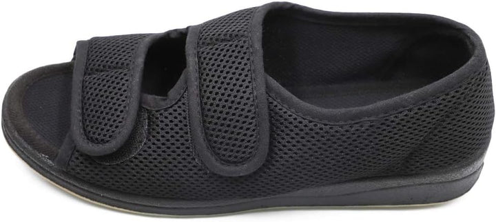 Woman Diabetic Shoes, Extra Wide Width Open Toe Sandals, Adjustable Arthritis Edema Slippers for Elderly Women