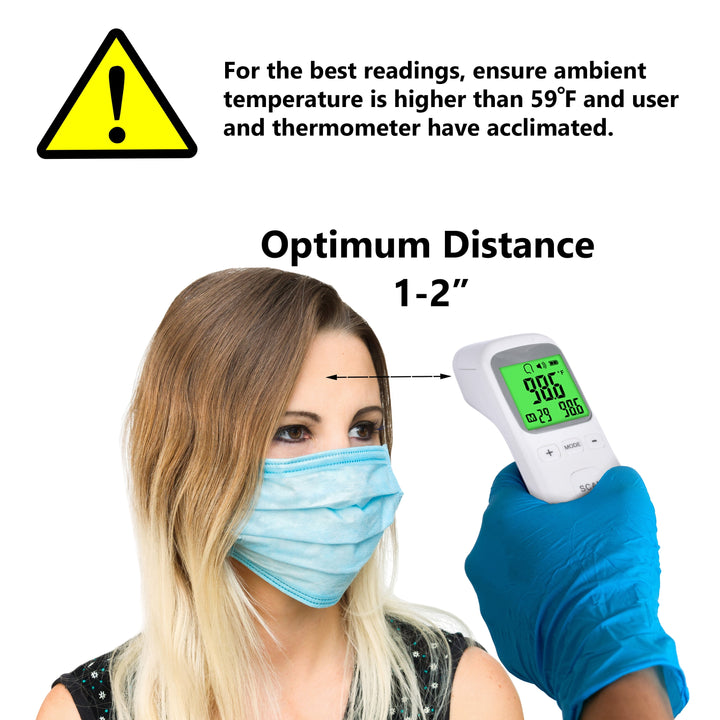 P4TC Non-Contact Infrared Thermometer – 1-Second Forehead Temperature Reader for Adults, Kids & Elderly | Touch-Free Digital Display

