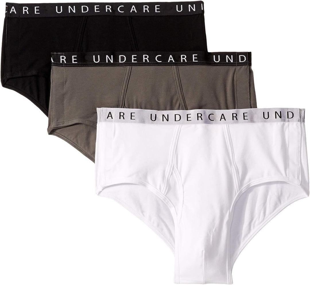 Adaptive Underwear: Men'S Brief with Easy VELCRO® Brand Closure and Fly Opening, 3-Pack, Small