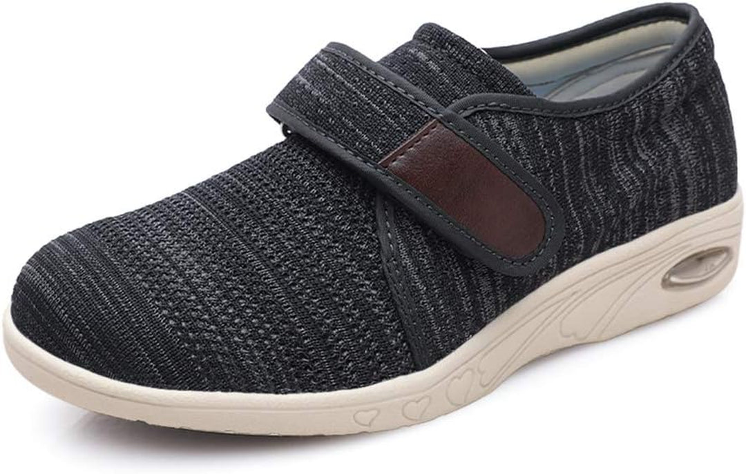 Women'S Extra Wide Shoes with Adjustable Strap Wide Width Sneakers Arthritis Edema Walking Shoes for Elderly Diabetic