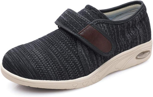 Women'S Extra Wide Shoes with Adjustable Strap Wide Width Sneakers Arthritis Edema Walking Shoes for Elderly Diabetic