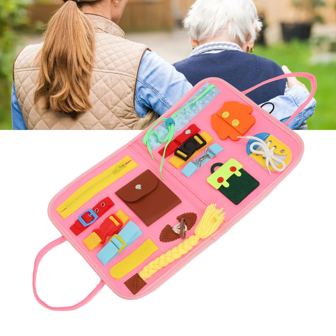 P4TC Fidget Blanket – Sensory Activity Mat for Alzheimer’s, Dementia & Anxiety Relief | A Calming & Educational Aid 