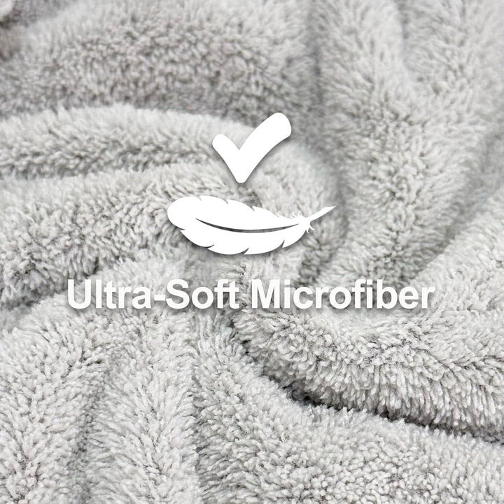 3Packs Microfiber Hair Towel for Women - Quick-Drying, Super Absorbent Hair Wrap with Bow Design, Soft Hair Towel Turban for Curly Long Wet Hair