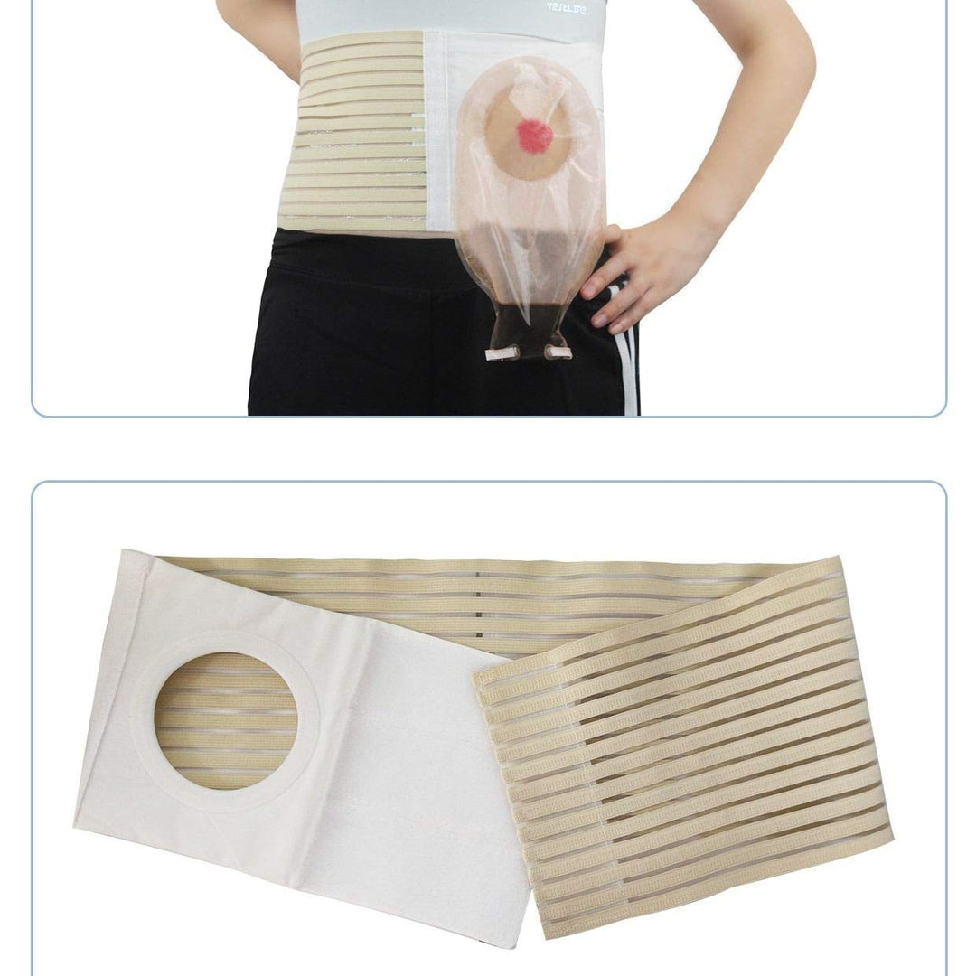 Ostomy Belt Colostomy Belt (Hole 3.14") Medical Stoma Support Ostomy Hernia Belt Ostomy Hernia Belt Stomach Truss Binder with Compression Support (XL: 45.28''-49.21'')