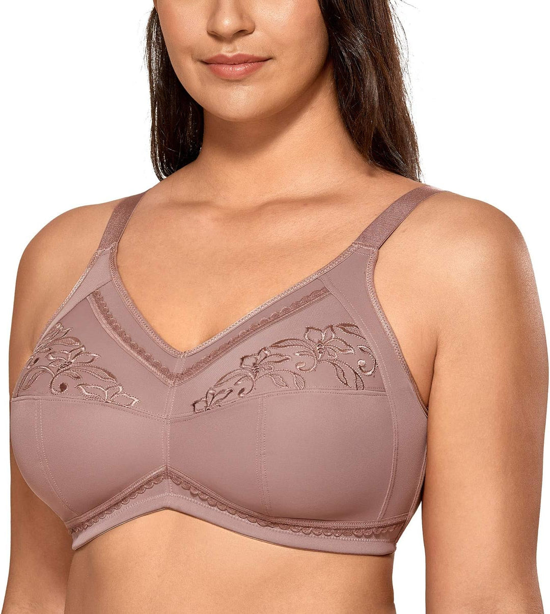 Women'S Mastectomy Pockets Wireless Post-Surgery plus Size Cotton Sleep Bralette Bra