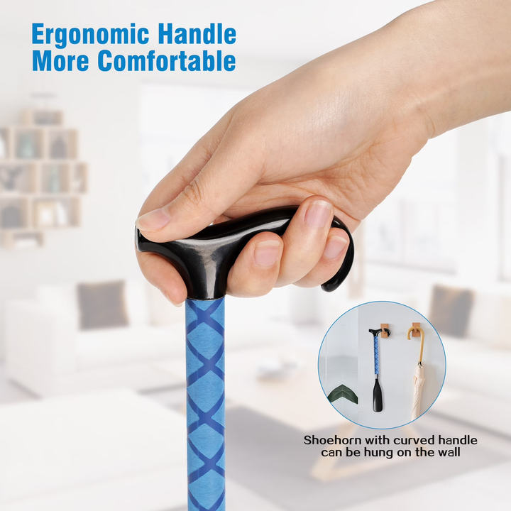 P4TC | Long Handle Shoe Horn 14" to 34" Adjustable | No-Bend Dressing Aid for Seniors & Limited Mobility