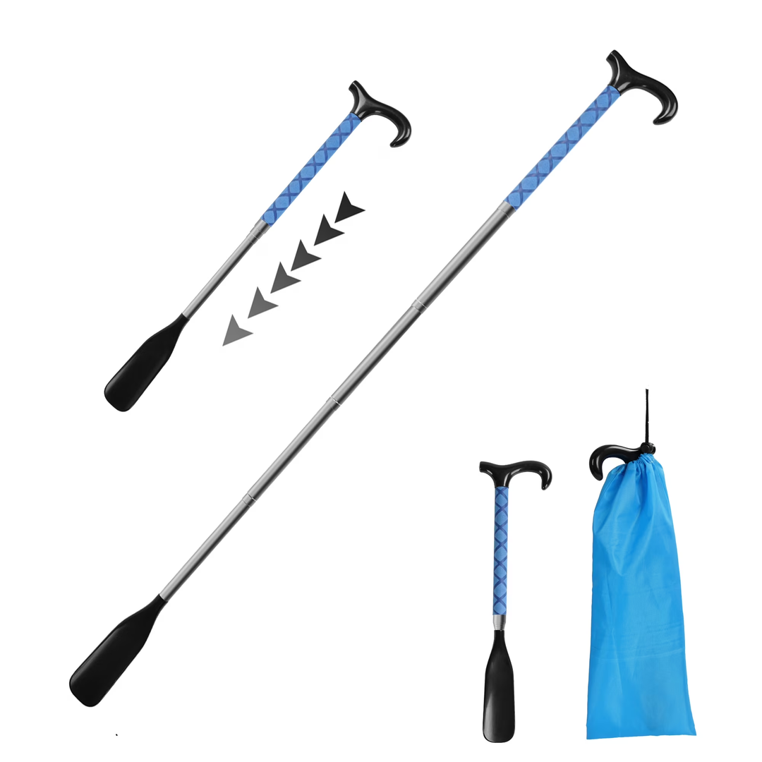 P4TC | Long Handle Shoe Horn 14" to 34" Adjustable | No-Bend Dressing Aid for Seniors & Limited Mobility