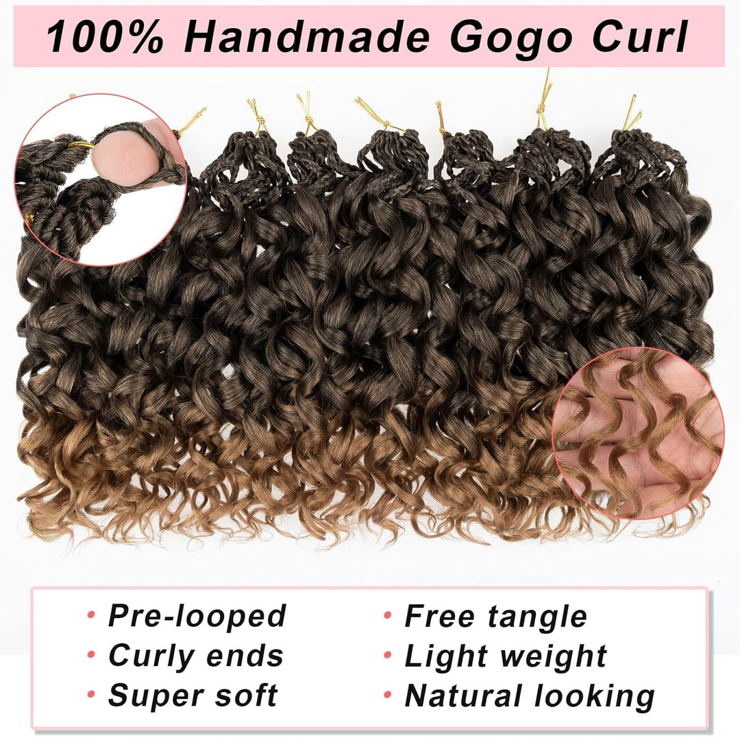 P4TC | 10-Inch Gogo Curl Crochet Hair – Easy-Install Deep Wave