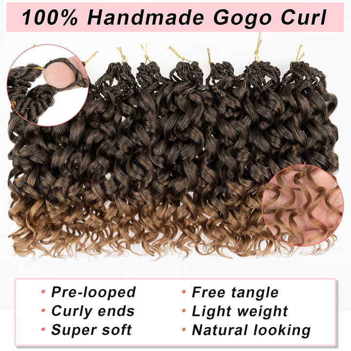 P4TC | 10-Inch Gogo Curl Crochet Hair – Easy-Install Deep Wave