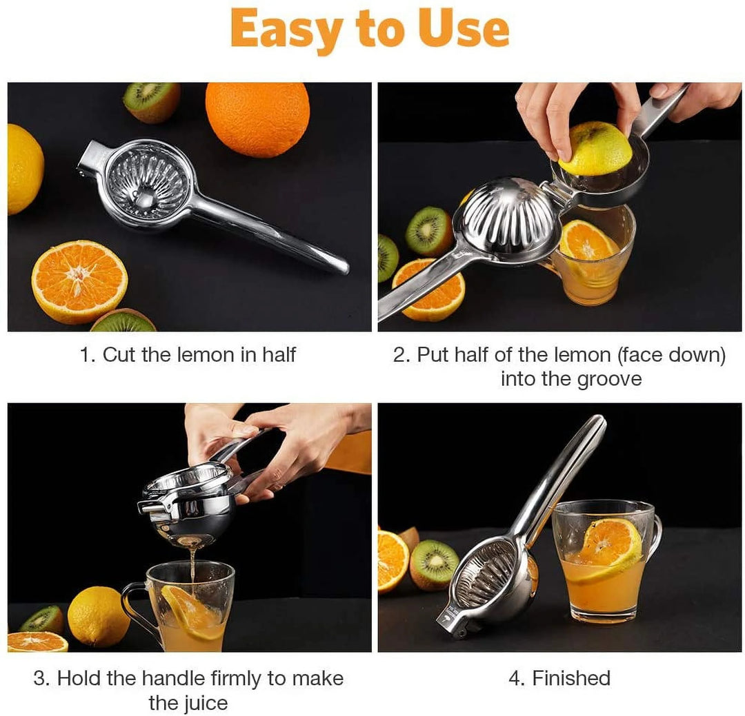 Lemon Squeezer Stainless Steel Hand Press Juicer Manual Citrus for Juicing Lemon ＆ Limes