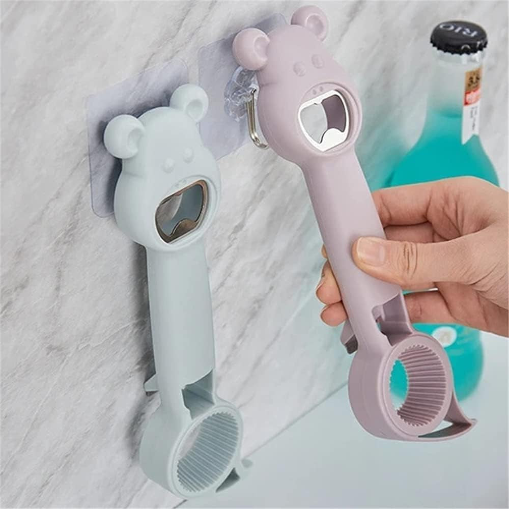 4-in-1 Multifunction Bottle Opener – Easy Grip, Pink | For Disabled, Elderly & Everyday Use | Selected by P4TC