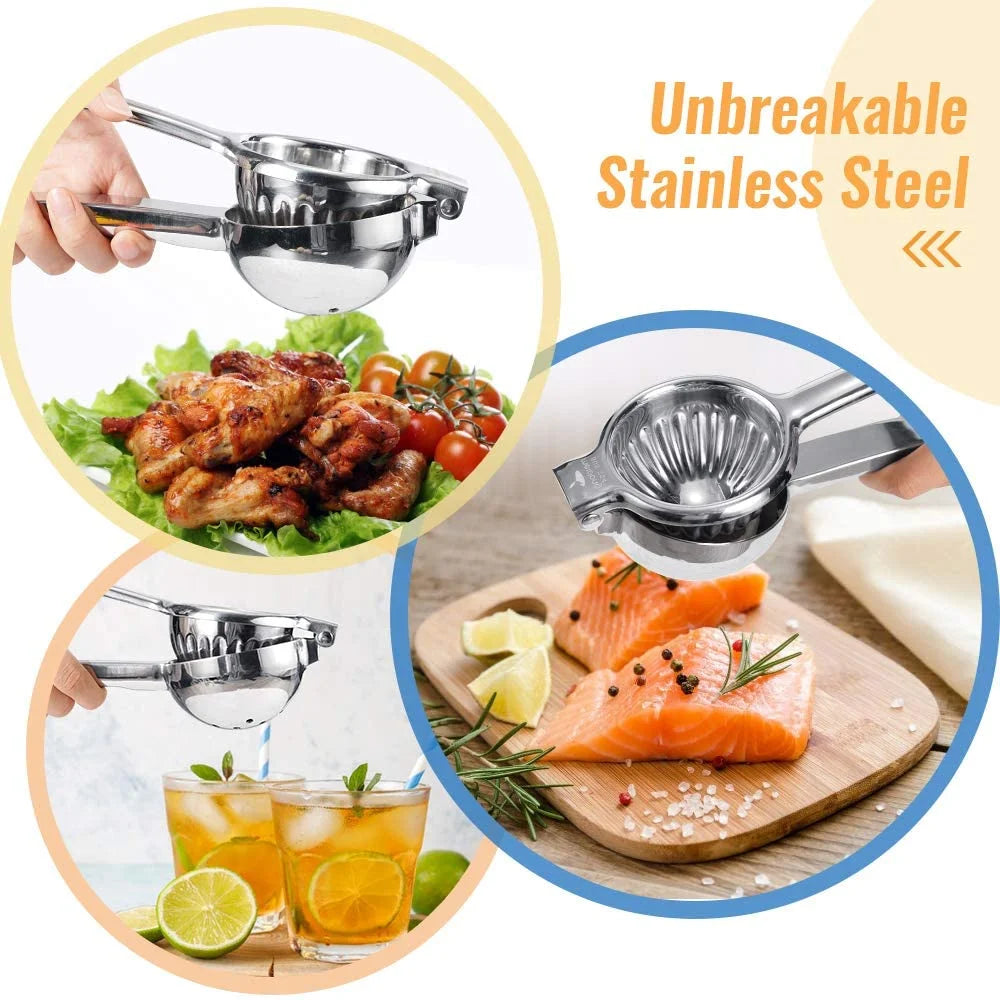 Lemon Squeezer Stainless Steel Hand Press Juicer Manual Citrus for Juicing Lemon ＆ Limes
