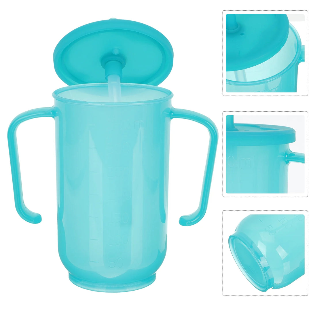 P4TC Adult Sippy Cup – Spill-Proof Feeding Cup with Straw for Elderly, Disabled & Bedridden | Easy-Grip Convalescent Drinking Cup