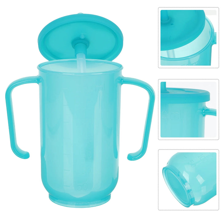 P4TC Adult Sippy Cup – Spill-Proof Feeding Cup with Straw for Elderly, Disabled & Bedridden | Easy-Grip Convalescent Drinking Cup