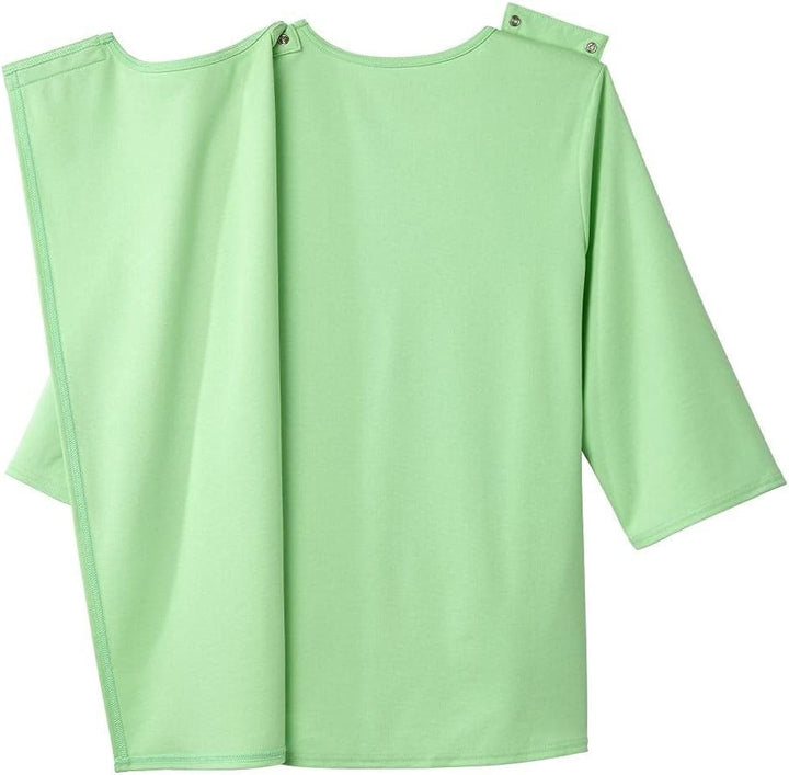 Women’S Open Back Adaptive Warm Winter Weight Top for Seniors - 3/4 Long Sleeve Scoop Shirt