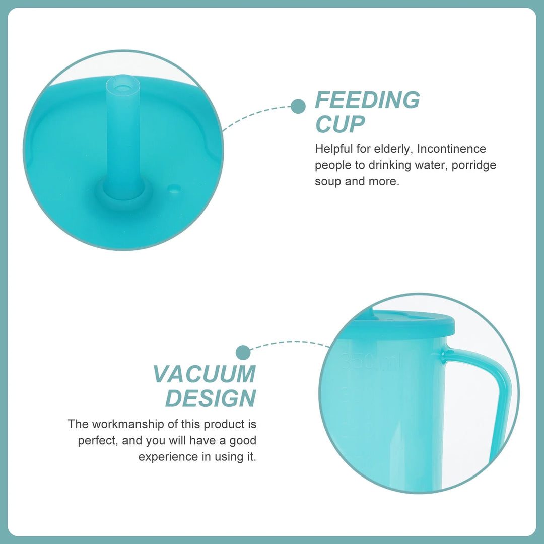 P4TC Adult Sippy Cup – Spill-Proof Feeding Cup with Straw for Elderly, Disabled & Bedridden | Easy-Grip Convalescent Drinking Cup