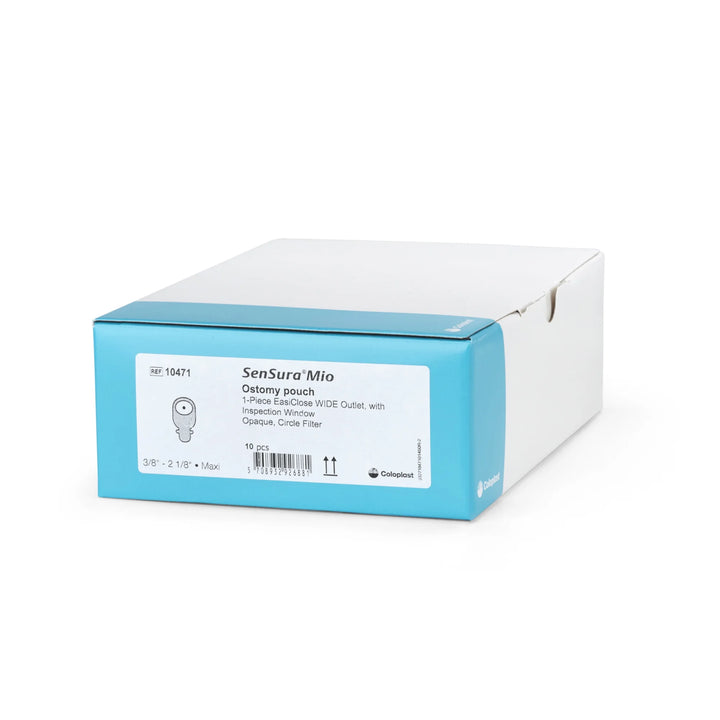 (3 Pack) Sensura Mio Ostomy Pouch Drainable 3/8 to 2-1/8 Inch Stoma 11 Inch Length, Maxi 1Pc System Opaque Gray 10471, 10 Ct