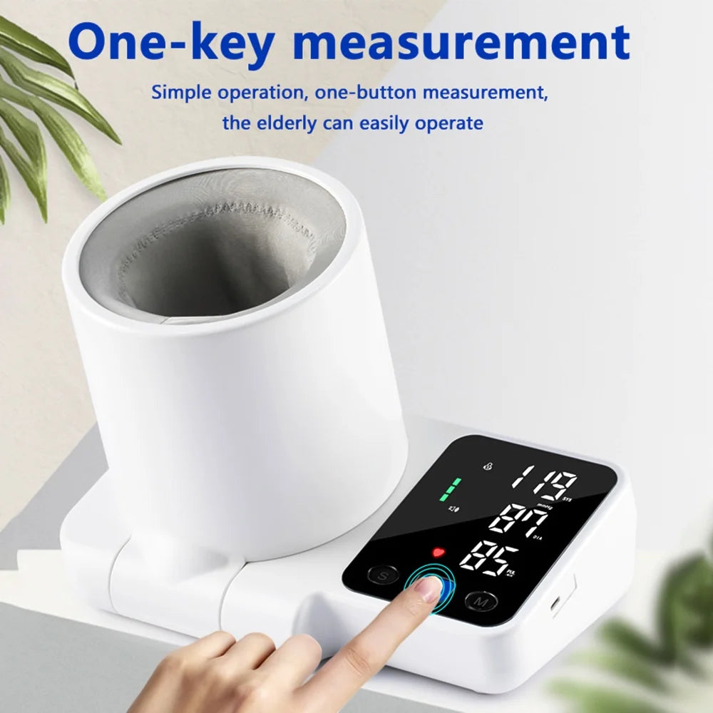 P4TC Digital Arm Blood Pressure Monitor – LED Display, Voice Broadcast, 99x2 Memory | For Home Use, Elderly & Disabled