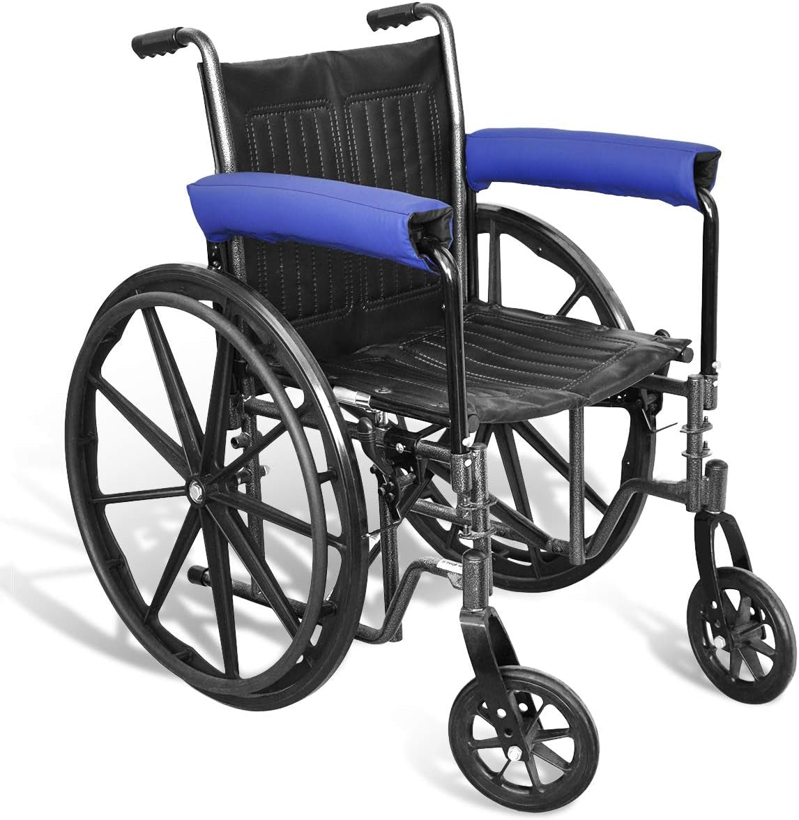 Wheelchair Armrest Cover - Reversible Colors Arm Rest Cover (Pair) - Waterproof Arm Rest Pads for Office & Transport Chair - Soft Chair Cushions - Office Armrest Covers - 16 Inch