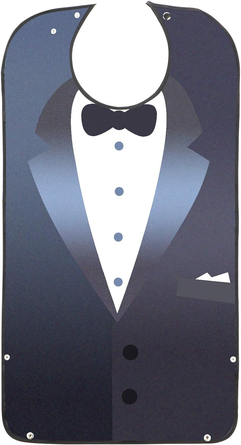 Adult Bibs, Floral Print Waterproof Bibs for Eating, Washable and Reusable Protectors