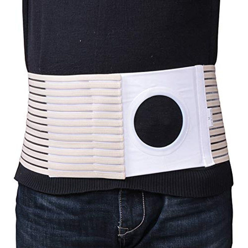 Ostomy Belt Colostomy Belt (Hole 3.14") Medical Stoma Support Ostomy Hernia Belt Ostomy Hernia Belt Stomach Truss Binder with Compression Support (XL: 45.28''-49.21'')