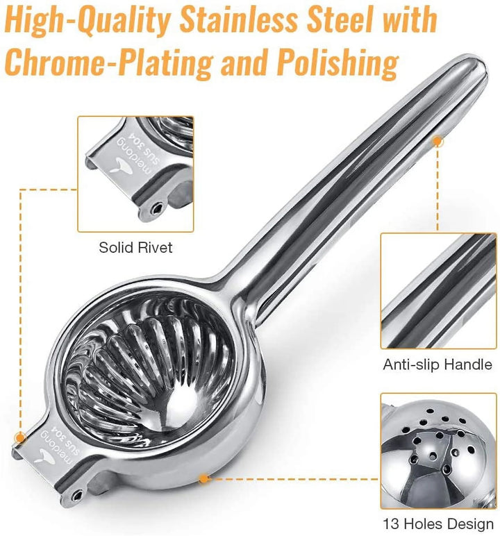 Lemon Squeezer Stainless Steel Hand Press Juicer Manual Citrus for Juicing Lemon ＆ Limes