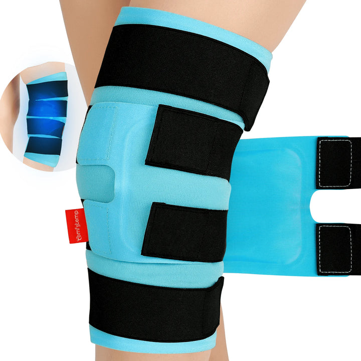 P4TC – Large Reusable Knee Ice Pack | Cold Therapy Wrap for Pain Relief, Swelling & Injuries