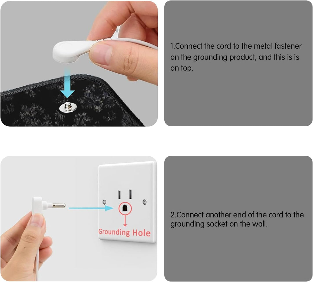 Grounding Mat for Sleeping with Testing Pen, Grounding Pad Upgraded Material and Pattern for Health Improvement, Pain,Stress, Inflammation Relief, Grounding Mat for Foot, Bed