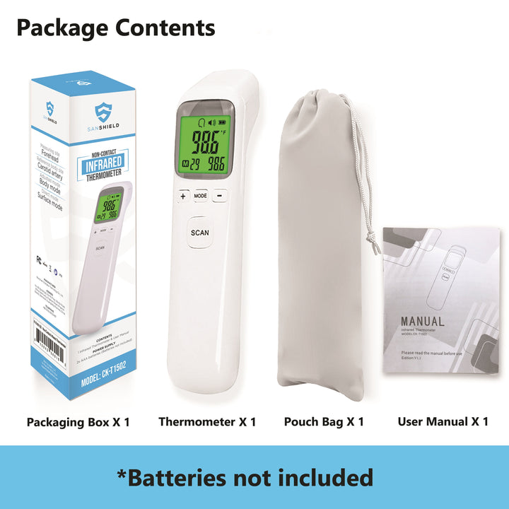 P4TC Non-Contact Infrared Thermometer – 1-Second Forehead Temperature Reader for Adults, Kids & Elderly | Touch-Free Digital Display

