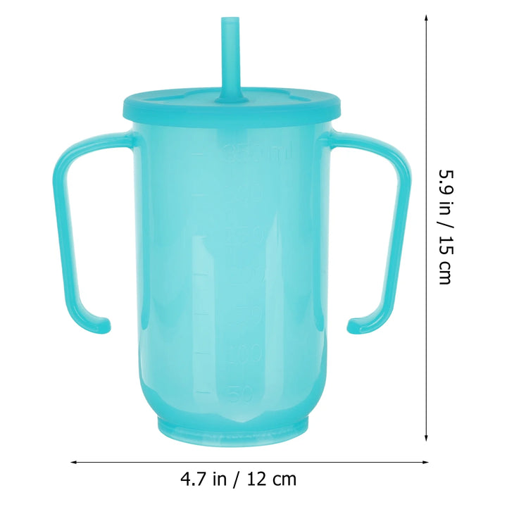 P4TC Adult Sippy Cup – Spill-Proof Feeding Cup with Straw for Elderly, Disabled & Bedridden | Easy-Grip Convalescent Drinking Cup