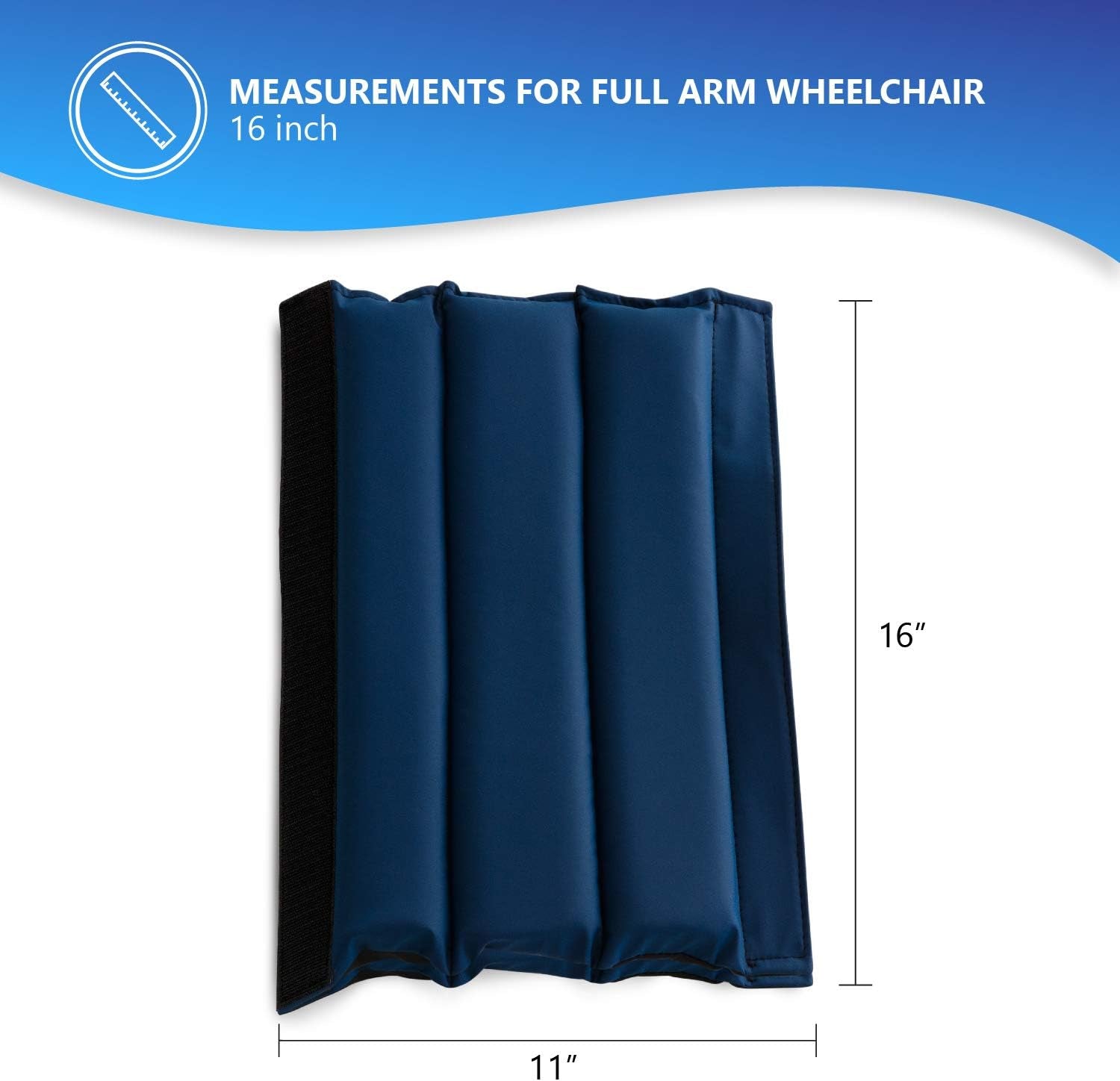 Wheelchair Armrest Cover - Reversible Colors Arm Rest Cover (Pair) - Waterproof Arm Rest Pads for Office & Transport Chair - Soft Chair Cushions - Office Armrest Covers - 16 Inch