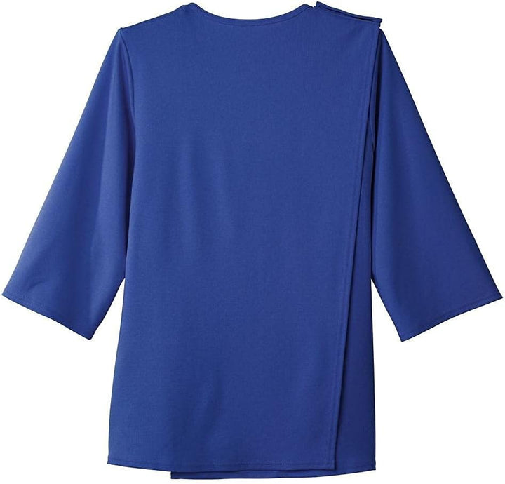 Women’S Open Back Adaptive Warm Winter Weight Top for Seniors - 3/4 Long Sleeve Scoop Shirt